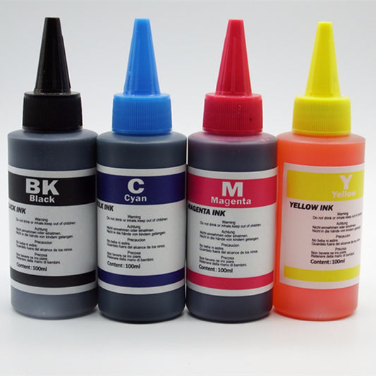 4 x 100ml Refill Ink Kit For Canon and HP Inkjet Printers